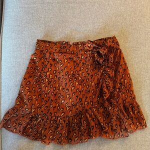 Urban outfitters Orange Heart Print Skirt